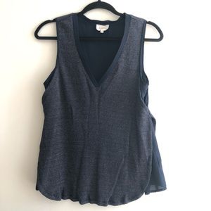 Anthropologie Deletta Blue Shimmer Swing Tank Top